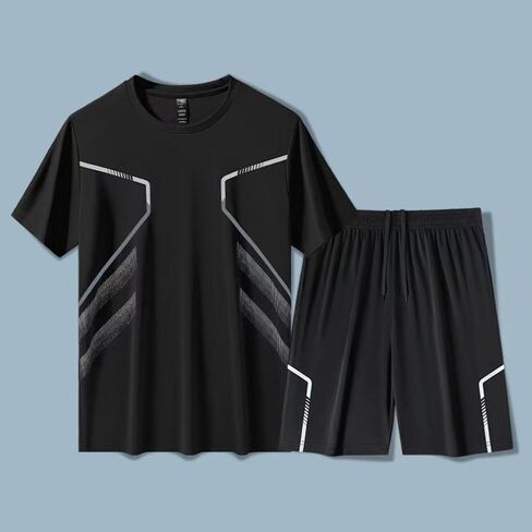 Men's Lightweight Active Sweatsuit, Quick Dry Cooling Workout Sports Set, Athletic Suit for Running and Training in Saudi Arabia