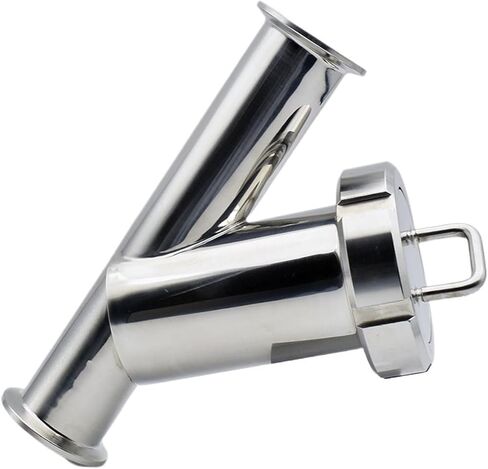 SS304 Sanitary Inline Y Filter - Tri Clamp 50.5/64mm, 19-51mm OD(100mesh-25mm Ferrule 50.5) in Saudi Arabia