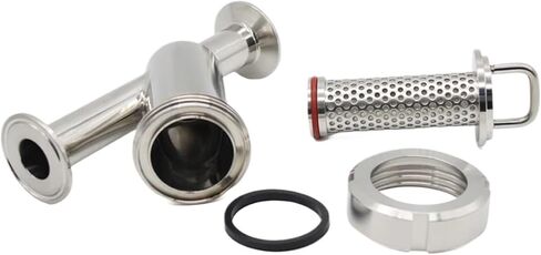 SS304 Sanitary Inline Y Filter - Tri Clamp 50.5/64mm, 19-51mm OD(100mesh-25mm Ferrule 50.5) in Saudi Arabia