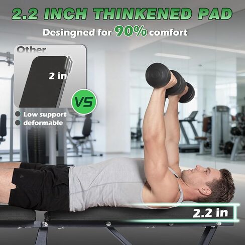 Adjustable Weight Bench with Roman Chair, Utility Workout Bench for home gym 1000 LBS MAX Incline/Decline/Sit Up Bench Press Exercise Equipment 75°to -20°FID Strength Training in Saudi Arabia