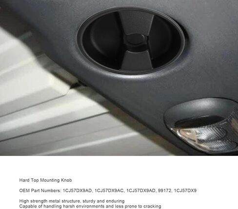 Hard Top Panel Bolts Mounting Knob Screws, 2PCS Replacement Fasteners 1CJ57DX9AD Plastic Metal Construction for JK Unlimited 2 Door 4 Door Vehicles in Saudi Arabia