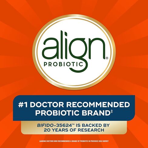 Align Probiotic, 70 مليار CFU، مزيج من 6 سلالات، بروبيوتيك للنساء والرجال، بروبيوتيك يومي لصحة الجهاز الهضمي، يساعد على تخفيف الانتفاخ والغازات العرضية، 30 كبسولة in Kuwait