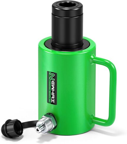 Newhai Hydraulic Hollow Jack 20 ton Hollow Hydraulic Ram with 2 inch Stroke Automatic Retraction Hydraulic Cylinder for Lifting Tensioning Construction Industrial Applications (20 ton; 2 inch Stroke) in Kuwait