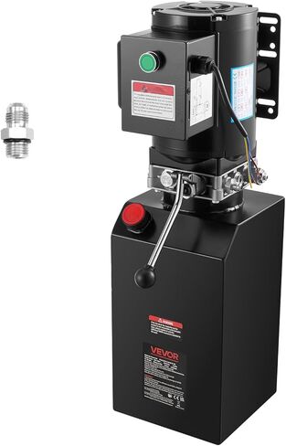 VEVOR 14 Quart Hydraulic Power Unit, Single Acting Steel Dump Trailer Pump, 3200 PSI Max Relief Pressure & 1.7 GPM Flow Rate, 220-240V Hydraulic Pump with Metal Reservoir for Dump Trailer Car Lifting in Saudi Arabia