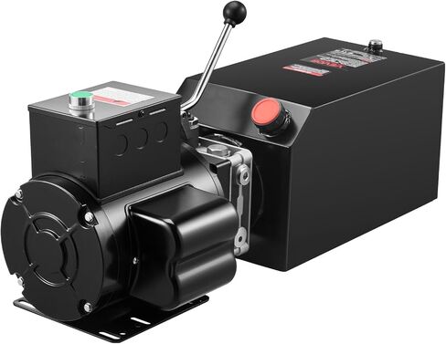 VEVOR 14 Quart Hydraulic Power Unit, Single Acting Steel Dump Trailer Pump, 3200 PSI Max Relief Pressure & 1.7 GPM Flow Rate, 220-240V Hydraulic Pump with Metal Reservoir for Dump Trailer Car Lifting in Saudi Arabia