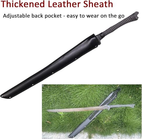 1060 High Carbon Steel Sword Handmade Machete with Full Tang Real Sharp Sword for Outdoor,Survival, Camping, Hiking, Hunting Fishing in Saudi Arabia