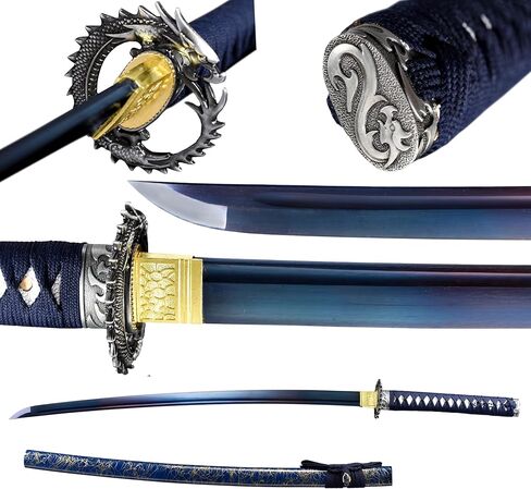 Katana Real Samurai Sword, Handmade Japanese Swords Full Tang 1060 1090 T10 Carbon Steel, for Training, Collecting, Dojo, Lovers of Japanese Culture etc. in Saudi Arabia