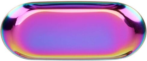 Nordic Storage Tray, Stainless Steel, Rainbow, Large, 9.1x3.7 Inch, Cosmetics Jewelry Organizer for Home Kitchen Bathroom in Saudi Arabia