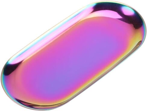 Nordic Storage Tray, Stainless Steel, Rainbow, Large, 9.1x3.7 Inch, Cosmetics Jewelry Organizer for Home Kitchen Bathroom in Saudi Arabia