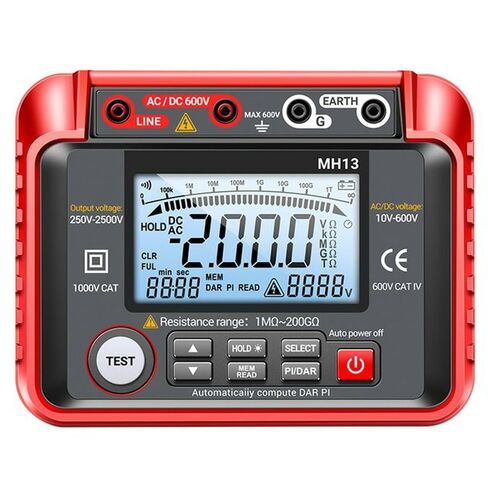 MH13 250V-2500V Megohmmeter Ohm Tester Digital Multimeter Megometro Insulation Earth High Voltage Resistance Meter Tester Tool in Saudi Arabia