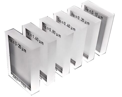 Roughness Calibration Block Sets Square Wave 5 pcs RA 0.1,0.4,0.8,1.6,3.2μm Five Blocks Plates Multi-Engraved Lines Standard Roughness Calibration Sample for Surface Roughness Tester Gauge in Kuwait