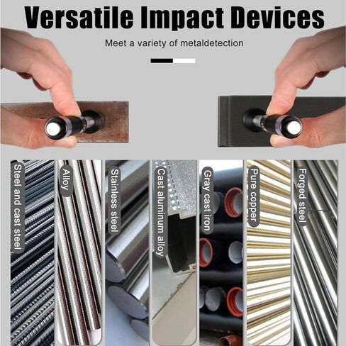 Metal Hardness Tester Kit, 7-in-1 Portable Leeb Hardness Tester HL/HV/HB/HRC/HRB/HRA/HS with Test Block, Rockwell Hardness Testing Equipment for Steel, Aluminum Alloy, Copper, Cast Iron in Kuwait