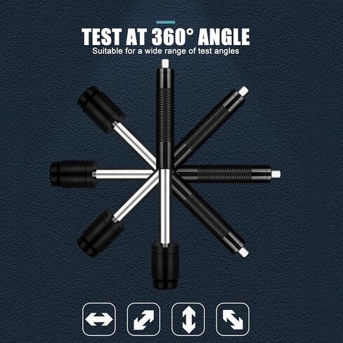 Metal Hardness Tester Kit, 7-in-1 Portable Leeb Hardness Tester HL/HV/HB/HRC/HRB/HRA/HS with Test Block, Rockwell Hardness Testing Equipment for Steel, Aluminum Alloy, Copper, Cast Iron in Kuwait