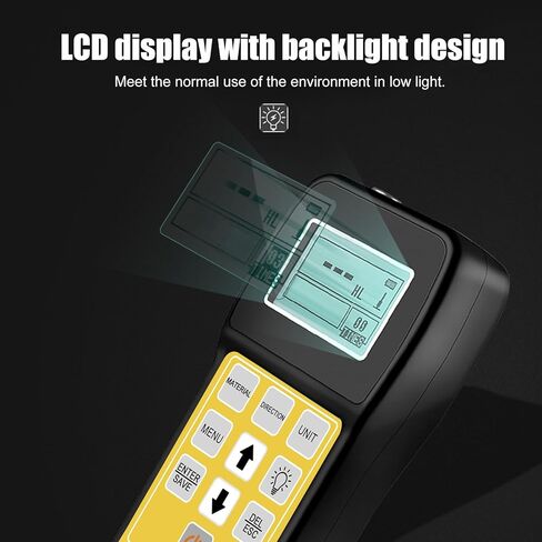 Metal Hardness Tester Kit, 7-in-1 Portable Leeb Hardness Tester HL/HV/HB/HRC/HRB/HRA/HS with Test Block, Rockwell Hardness Testing Equipment for Steel, Aluminum Alloy, Copper, Cast Iron in Kuwait