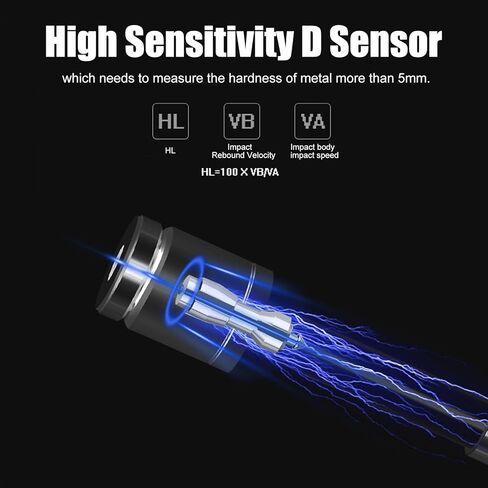Metal Hardness Tester Kit, 7-in-1 Portable Leeb Hardness Tester HL/HV/HB/HRC/HRB/HRA/HS with Test Block, Rockwell Hardness Testing Equipment for Steel, Aluminum Alloy, Copper, Cast Iron in Kuwait