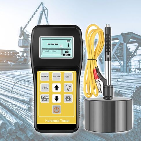 Metal Hardness Tester Kit, 7-in-1 Portable Leeb Hardness Tester HL/HV/HB/HRC/HRB/HRA/HS with Test Block, Rockwell Hardness Testing Equipment for Steel, Aluminum Alloy, Copper, Cast Iron in Kuwait