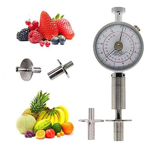 Fruit Hardness Tester Fruit Penetrometer Sclerometer Hand Fruit Durometer Hardness Tester Two Pressure Head SR 8mm SR 11mm 0.5-12kg/cm2 and 1-24kg/cm2 Fruit Hardness Tester Meter Gage in Kuwait