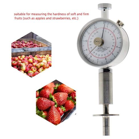 Fruit Hardness Tester Fruit Penetrometer Sclerometer Hand Fruit Durometer Hardness Tester Two Pressure Head SR 8mm SR 11mm 0.5-12kg/cm2 and 1-24kg/cm2 Fruit Hardness Tester Meter Gage in Kuwait