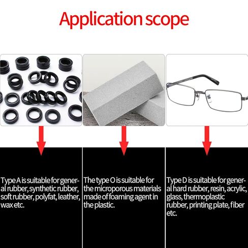 FLEXMAN Rubber Hardness Tester, 0-100 Degrees Shore Rubber Tire Durometer, Portable Waterproof Alloy Hardness Tester Meter for General Hard Rubber, Resin, Acrylic, Glass, Printing Plate (Type O) in Kuwait