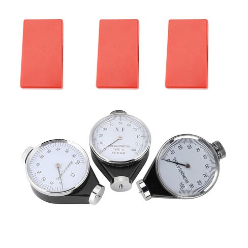 FLEXMAN Rubber Hardness Tester, 0-100 Degrees Shore Rubber Tire Durometer, Portable Waterproof Alloy Hardness Tester Meter for General Hard Rubber, Resin, Acrylic, Glass, Printing Plate (Type O) in Kuwait