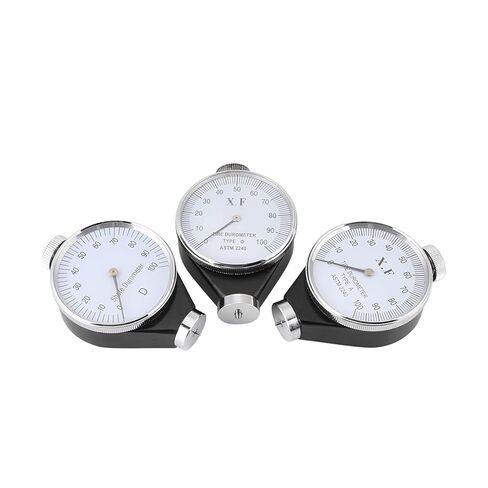 FLEXMAN Rubber Hardness Tester, 0-100 Degrees Shore Rubber Tire Durometer, Portable Waterproof Alloy Hardness Tester Meter for General Hard Rubber, Resin, Acrylic, Glass, Printing Plate (Type O) in Kuwait