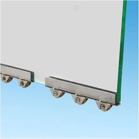 4PCS/Set Frameless Glass Door and Window Pulley with 3 Copper Wheels for 8-10mm Thick Glass, Sliding Glass Door Roller Assembly (Size : for 8mm Glass) in Kuwait