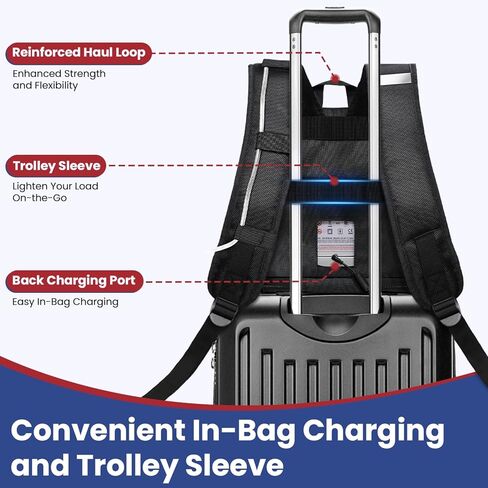 Ultralight and Rugged 360 Ventilated Backpack for Inogen One G5/Rove 6/OxyGo Next Portable Oxygen Concentrator - 1680D Fabric, Reflective Safety Straps, Trolley Sleeve in Saudi Arabia
