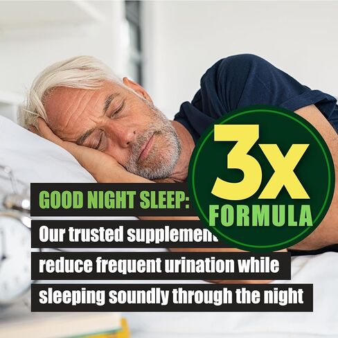 3X Formula Natural Prostate Health Supplements for Men - Saw Palmetto Reduce Nighttime Bathroom Trips + Hair Growth/Hair Loss Prevention, 2-Mons (60 Count (Pack of 1)) in Saudi Arabia