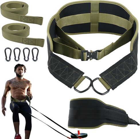 حزام سحب الزلاجات، حزام وزن قابل للتعديل للسحب مع شريطين للسحب، حزام لسحب الزلاجات (مقاس واحد) in Kuwait