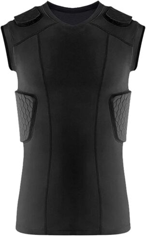 Men's Compression Shirt with Chest Rib Protection, Sleeveless Training Top for Sports in Kuwait
