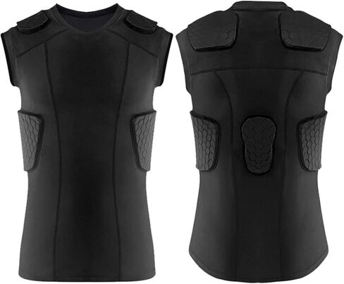 Men's Compression Shirt with Chest Rib Protection, Sleeveless Training Top for Sports in Kuwait