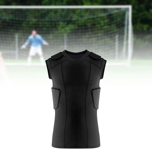 Men's Compression Shirt with Chest Rib Protection, Sleeveless Training Top for Sports in Kuwait