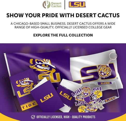Desert Cactus Louisiana State University Acrylic Magnet 3 Pack LSU Tigers Decorative Design Officially Licensed (Magnet Set A) in Saudi Arabia