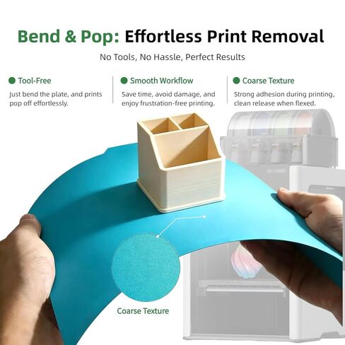 Cold Build Plate 257x257mm for Bambu lab a1/P1S/P1P/P2S/X1C/X1E 3D Printer| Room Temperature Printing | 50% Energy Saving & Anti-Clogging | High-Wear Resistant & Scratch-Proof | Double-Sided in Saudi Arabia