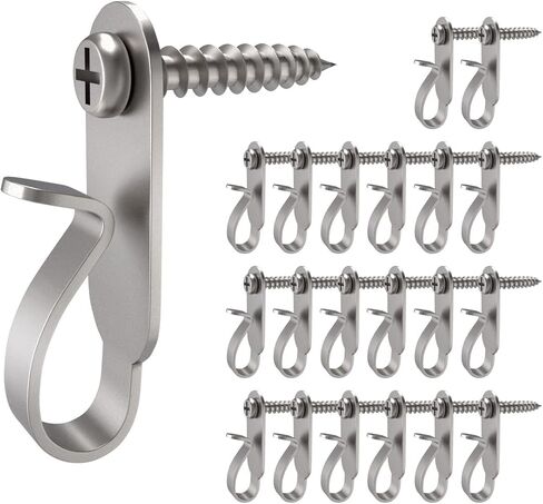 GEZIDEA Hanger Hooks for Christmas Lights, Wires and Fairy Lights, Stainless Steel, 20 Pack in Saudi Arabia