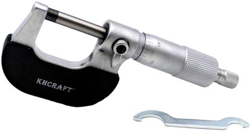 إطار معدني صلب ميكرومتر خارجي احترافي مطلي بالكروم 0-1 بوصة × 0.001 بوصة لقياسات دقيقة ومعبأة في علبة تخزين in Kuwait