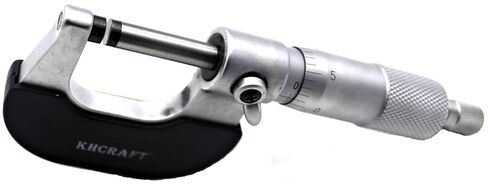 إطار معدني صلب ميكرومتر خارجي احترافي مطلي بالكروم 0-1 بوصة × 0.001 بوصة لقياسات دقيقة ومعبأة في علبة تخزين in Kuwait