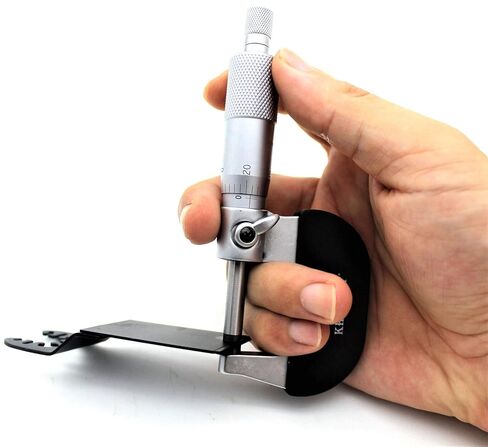 إطار معدني صلب ميكرومتر خارجي احترافي مطلي بالكروم 0-1 بوصة × 0.001 بوصة لقياسات دقيقة ومعبأة في علبة تخزين in Kuwait