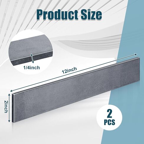 2 Pcs 12" x 2" x 0.25" 5160 Steel Flat Stock Bar Stock Blade Billets Blanks Metal Knife Making Knife Forging Steel for DIY Supplies Kitchen Tools in Saudi Arabia