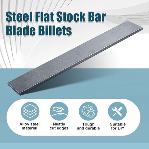2 Pcs 12" x 2" x 0.25" 5160 Steel Flat Stock Bar Stock Blade Billets Blanks Metal Knife Making Knife Forging Steel for DIY Supplies Kitchen Tools in Saudi Arabia