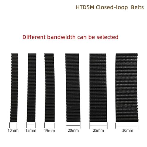 HTD5M مؤقت اشتعال الملعب طول 470/475/480/485/490/495/500/505/510 مللي متر عرض 9/10/12 مللي متر مطاط مغلق (5 متر 515 (أسنان 103) ، 10 مللي متر) in Kuwait