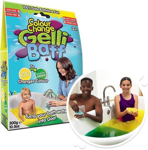 تغيير اللون Gelli Baff Blue إلى Purple من Zimpli Kids ، يحول الماء إلى غو سميك ، ملون ، لعبة Diy Creative Creative ، ألعاب Tuff Matry in Kuwait