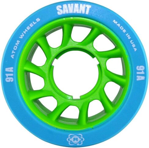 ATOM Savant Skate Wheels (Blue-91A 8 Pack) in Saudi Arabia