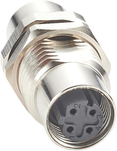 M12 D رمز 4 دبوس موصل الحاجز Profinet IP67 محمية أنثى إلى أنثى لوحة مبدل الجنس جبل Cat5 إيثرنت مقبس موصل دائري لمستشعر EtherCAT Modbus-TCP PLC (2 قطعة) in Kuwait