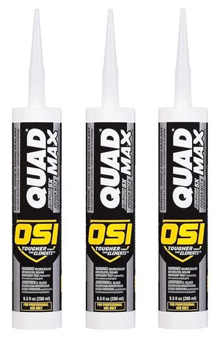 3 عبوات من مواد مانعة للتسرب OSI بوزن 9.5 أونصة كواد ماكس للنافذة والباب ومانع التسرب الجانبي، باللون الأبيض in Kuwait