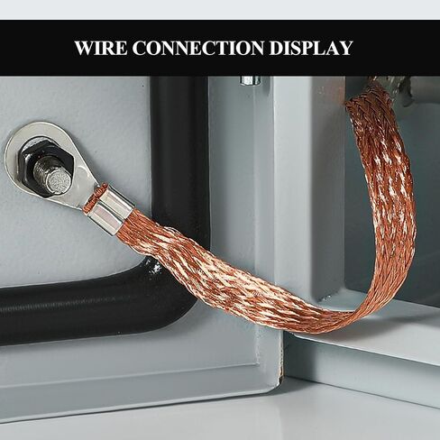 5 Meters Flat Copper Braided Grounding Strap, Flexible Earth Braid Ground Cable Width 5-30Mm Suitable for Electrical Connection, 25mm(Width 6mm) in Saudi Arabia