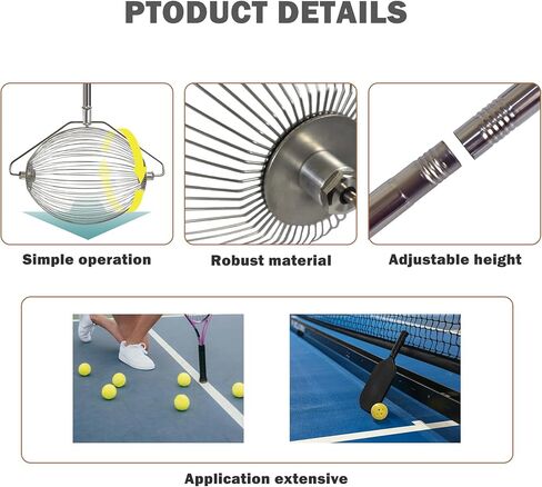 كرة التنس هوبر باديل كرات المسترد آلة منتقي الكرة القاذف العلوي شاجر التوقف جامع in Kuwait