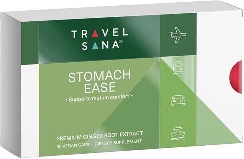 مكمل الزنجبيل العضوي | 200 مجم من مستخلص جذر الزنجبيل (10:1) و9% جينجيرول (18 مجم) لكل كبسولة | يدعم راحة المعدة* والغثيان المرتبط بالحركة* | أساسيات السفر | 30 كبسولة نباتية in Kuwait