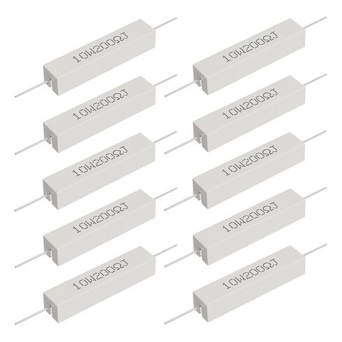 Cement Resistor, 10PCS 10W 120 Ohm 5% Axial Lead Wire Resistor White Wound Fixed Ceramic Resistors Wirewound Power Resistors Flame Heat Moisture Resistance Precharge Horizontal Resistors in Saudi Arabia
