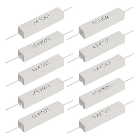 Cement Resistor, 10PCS 10W 120 Ohm 5% Axial Lead Wire Resistor White Wound Fixed Ceramic Resistors Wirewound Power Resistors Flame Heat Moisture Resistance Precharge Horizontal Resistors in Saudi Arabia